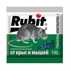 Гранулы +зоокумарин  от крыс и мышей  (ореховый)   " Рубит " 100 г